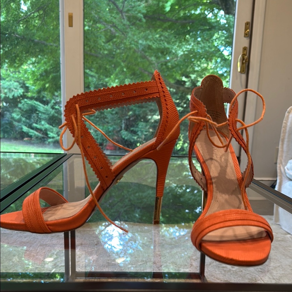 Pour La Victoire Orange Heels Elegant Design